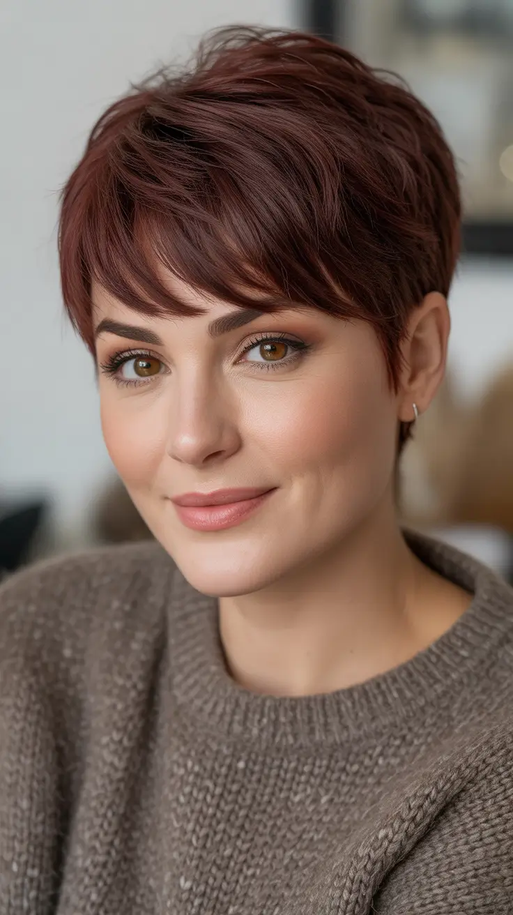 Women Chocolate Feathered Pixie H2