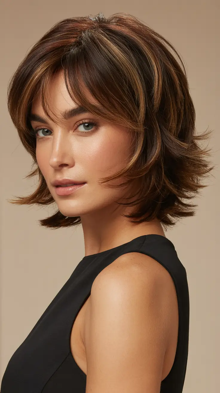 Chic Shag Haircuts 2026 Modern Medium Shag With Subtle Highlights