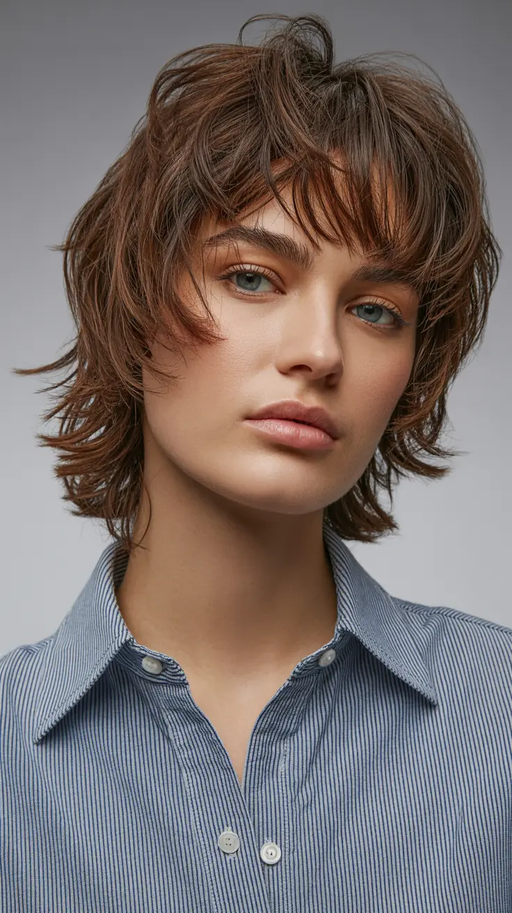 Chic Shag Haircuts 2026 Short Modern Shag With Tousled Movement