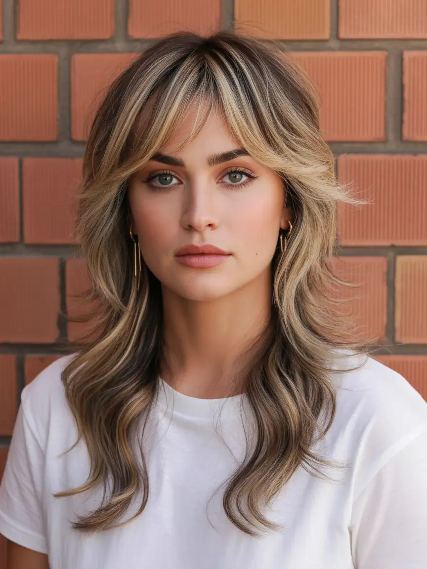 Chic Shag Haircuts 2026 Medium Blonde Shag With Face-Framing Contrast