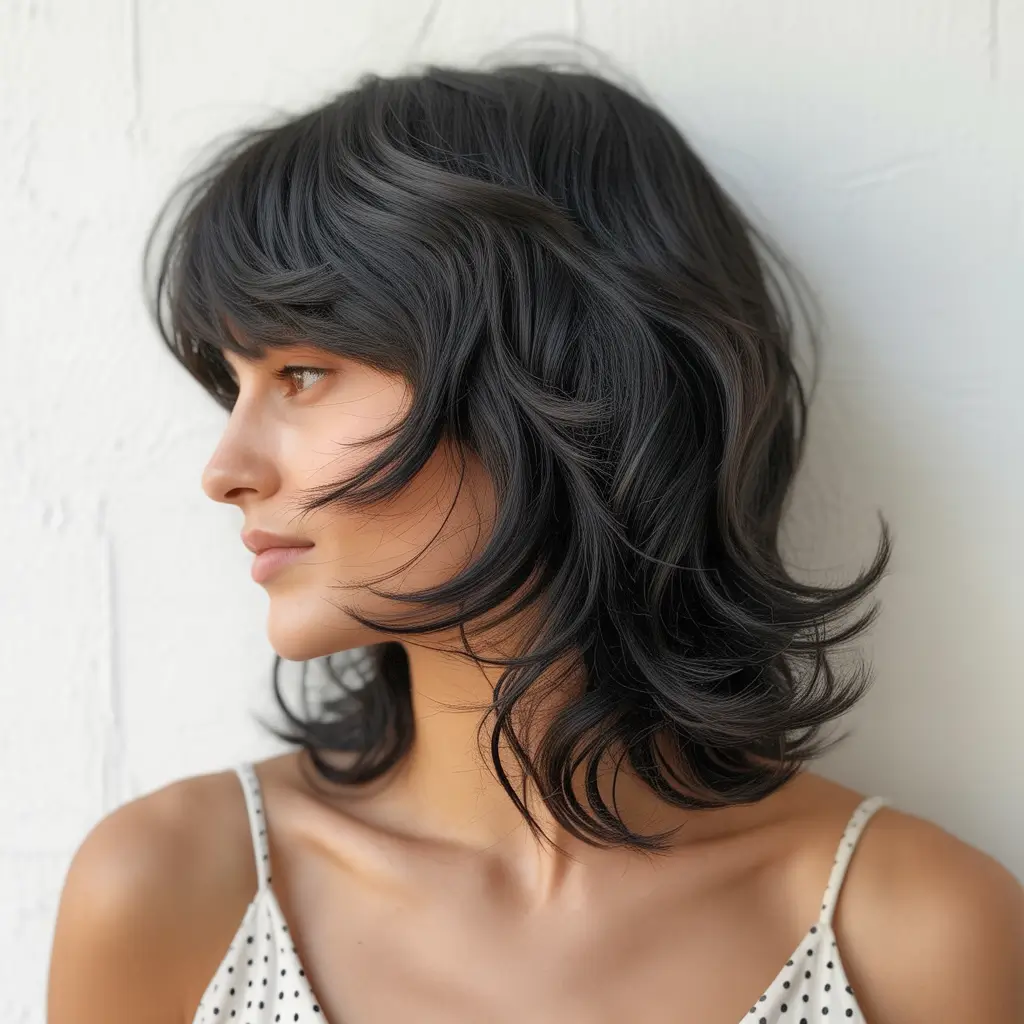 Chic Shag Haircuts 2026 Dark Chic Shag With Soft Windswept Texture