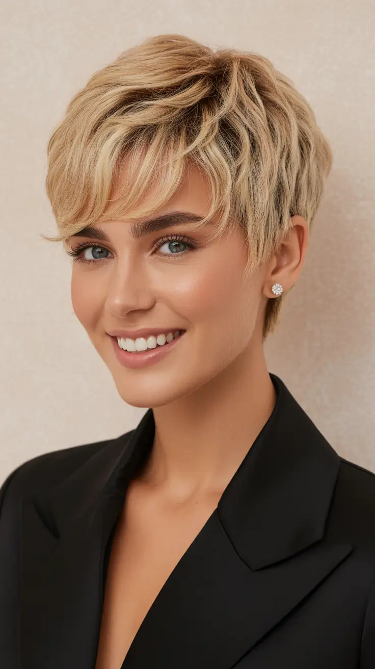 Cute messy pixie styles 2026 Soft Blonde Pixie With Airy Choppy Layers