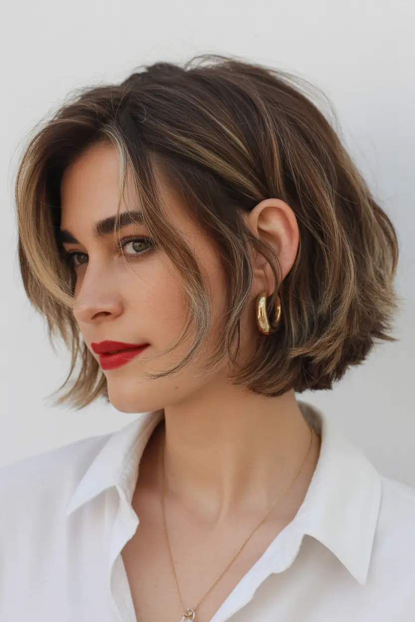 Cute short hairstyles for women 2026 Soft French Bob With Face-Framing Layers
