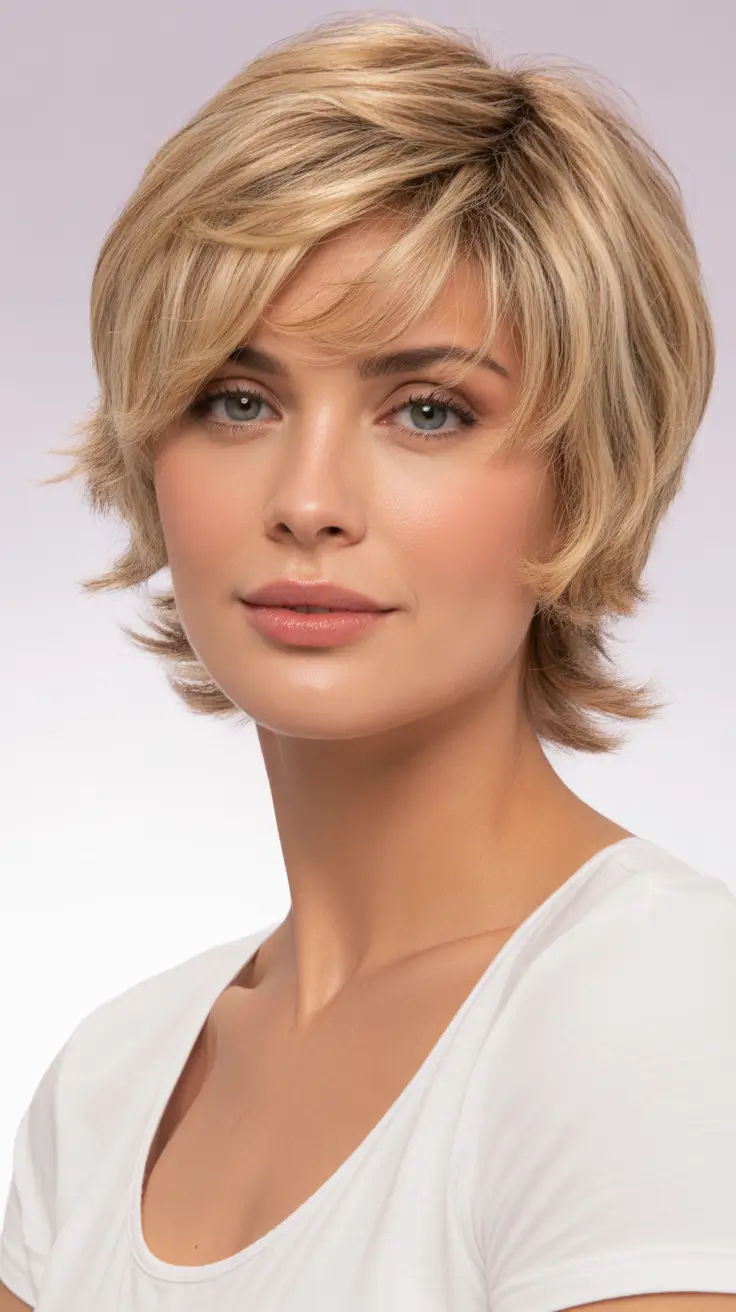Cute short hairstyles for women 2026 Classic Short Blonde Crop With Side Volume