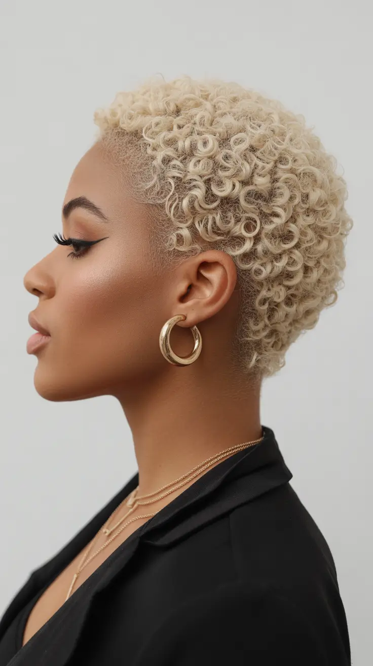 Cute short hairstyles for women 2026 Bleached Curly Crop With Defined Texture