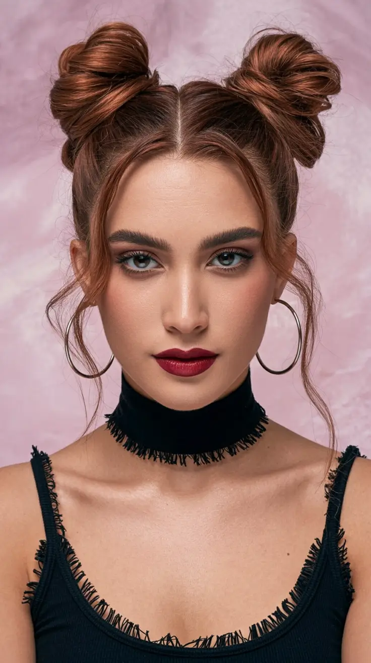 Easy Bun Hairstyles 2026 Soft Double Space Buns