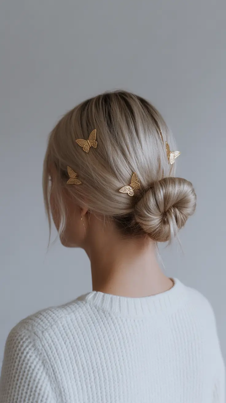 Easy Bun Hairstyles 2026 Butterfly Low Bun