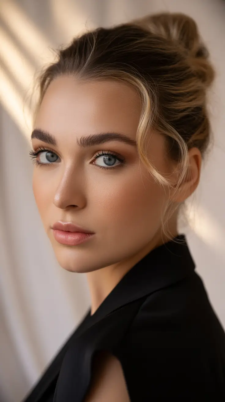 Easy Bun Hairstyles 2026 Soft Textured Blonde Bun