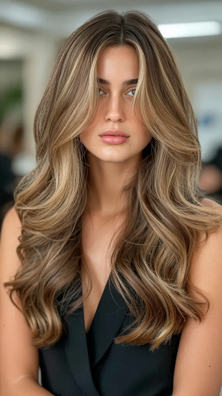 Haircut ideas for wavy hair 2026 Long Dimensional Waves With Soft Contour Layers