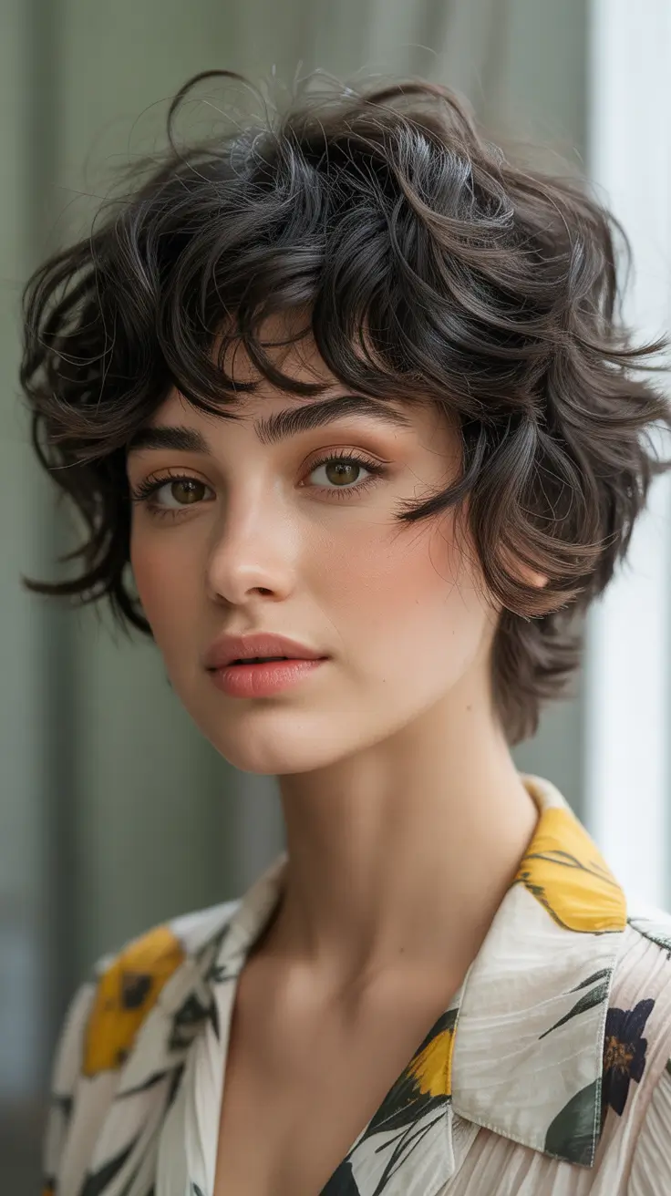 Haircut ideas for wavy hair 2026 Chic Short Curly Crop With Soft Definition