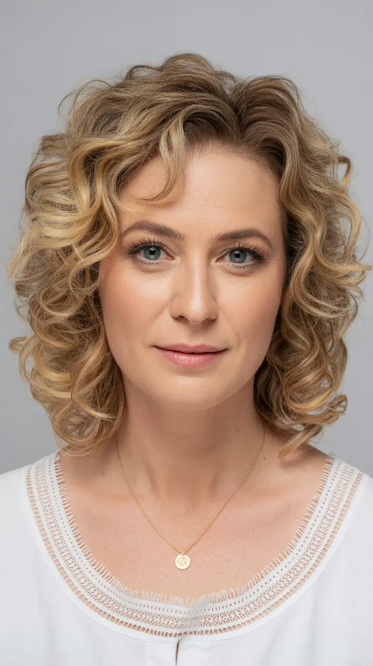 Latest haircut styles 2026 Soft Curly Bob With Natural Volume