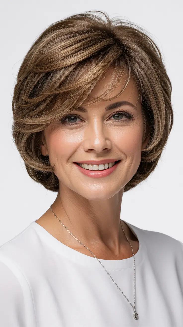 Latest haircut styles 2026 Classic Layered Bob With Polished Shape