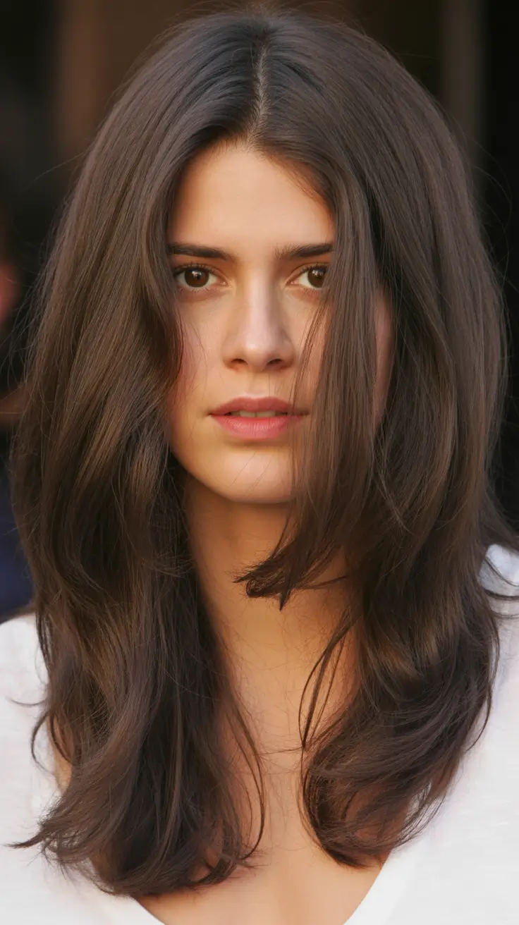 Latest haircut styles 2026 Clean Mid Length Layers With Natural Flow