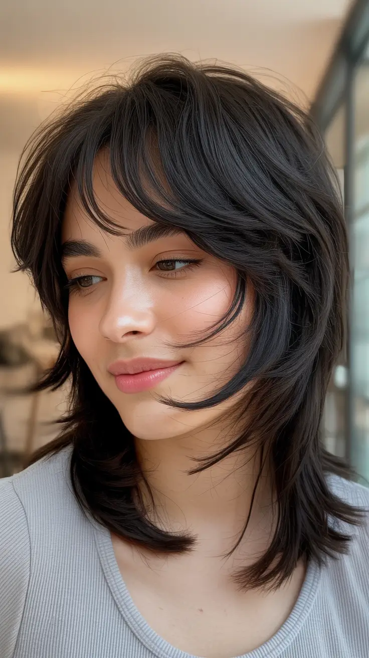 Latest haircut styles 2026 Soft Wolf Cut With Medium Layers