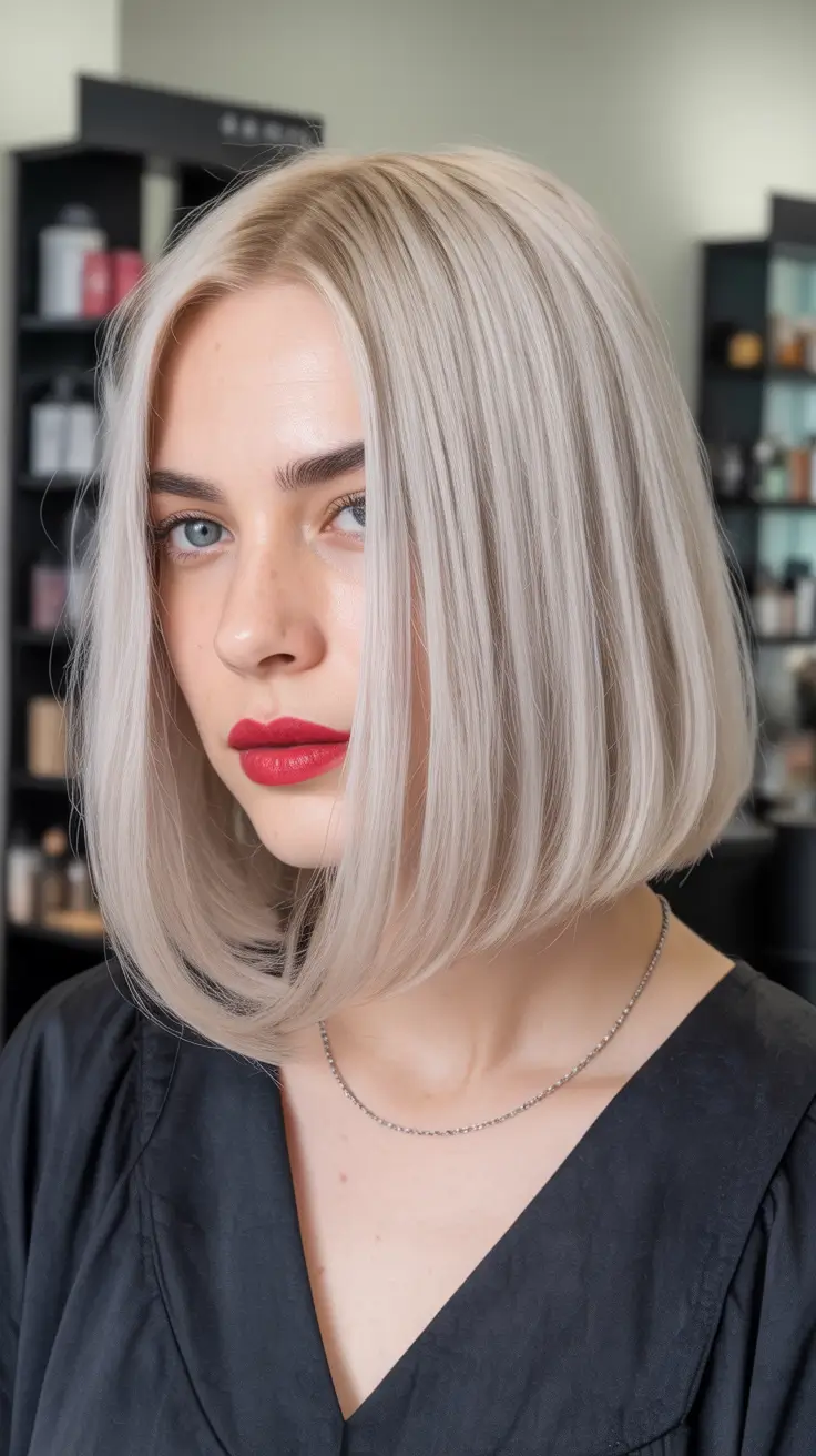 bob haircut styles 2026 Soft Precision Blonde Bob for a Modern 2026 Refresh
