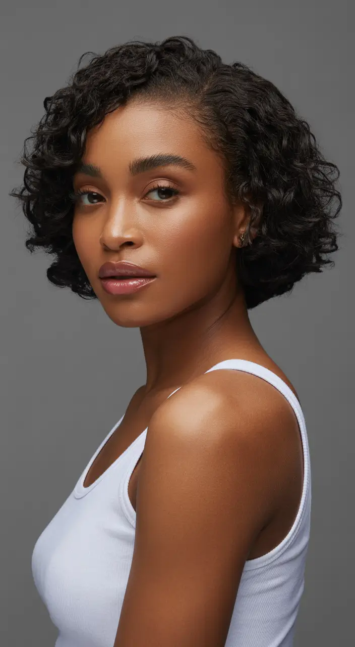 hairstyle black women natural Soft Natural Curly Bob