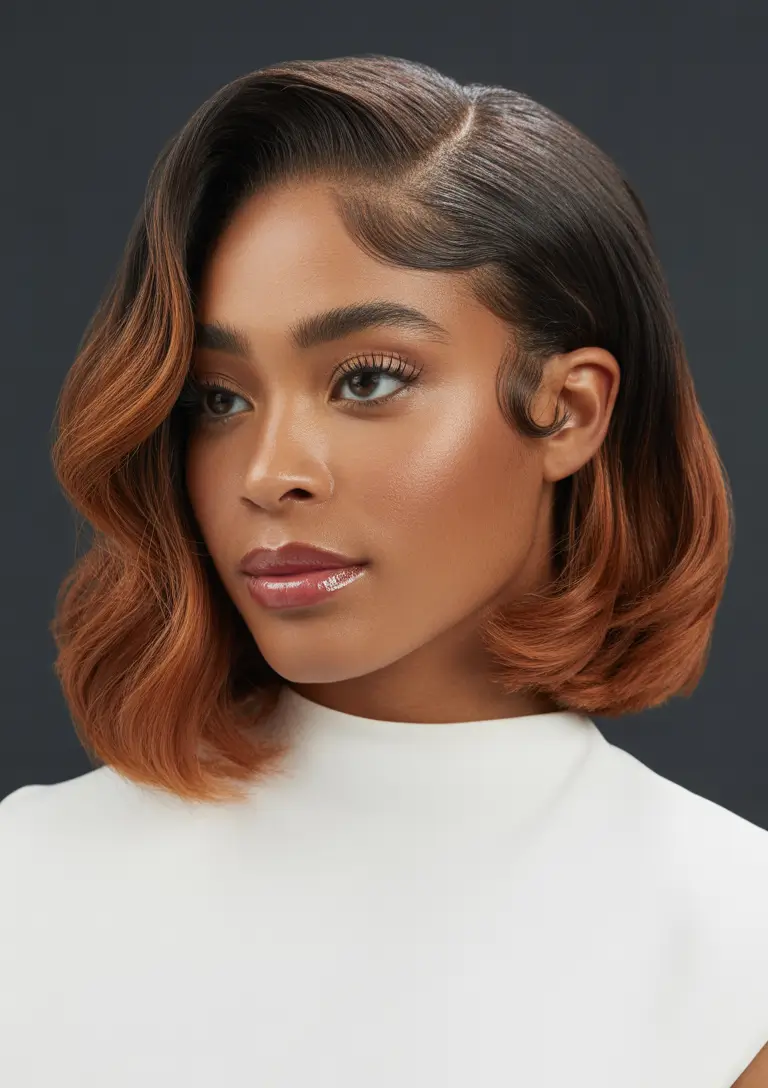 hairstyle black women braided Beaded Braids With Sculptural Parting