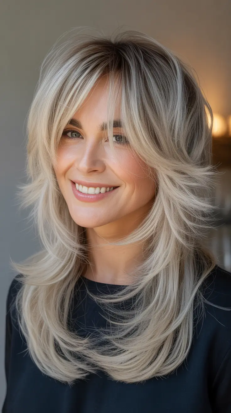 Modern Wolf Haircut 2026 — Platinum Vanilla Wolf With Cascading Layers