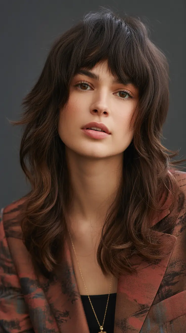 Modern Wolf Haircut 2026 — Soft Brown Wolf With Natural Texture