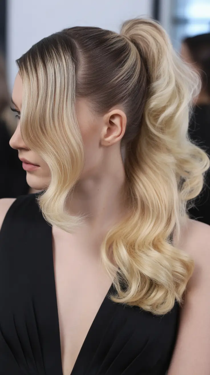 Simple hairdos for 2026 Glam Wave Ponytail With Polished S-Curve