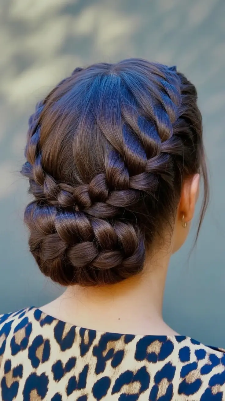 Simple hairdos for 2026 Braided Crown Low Updo