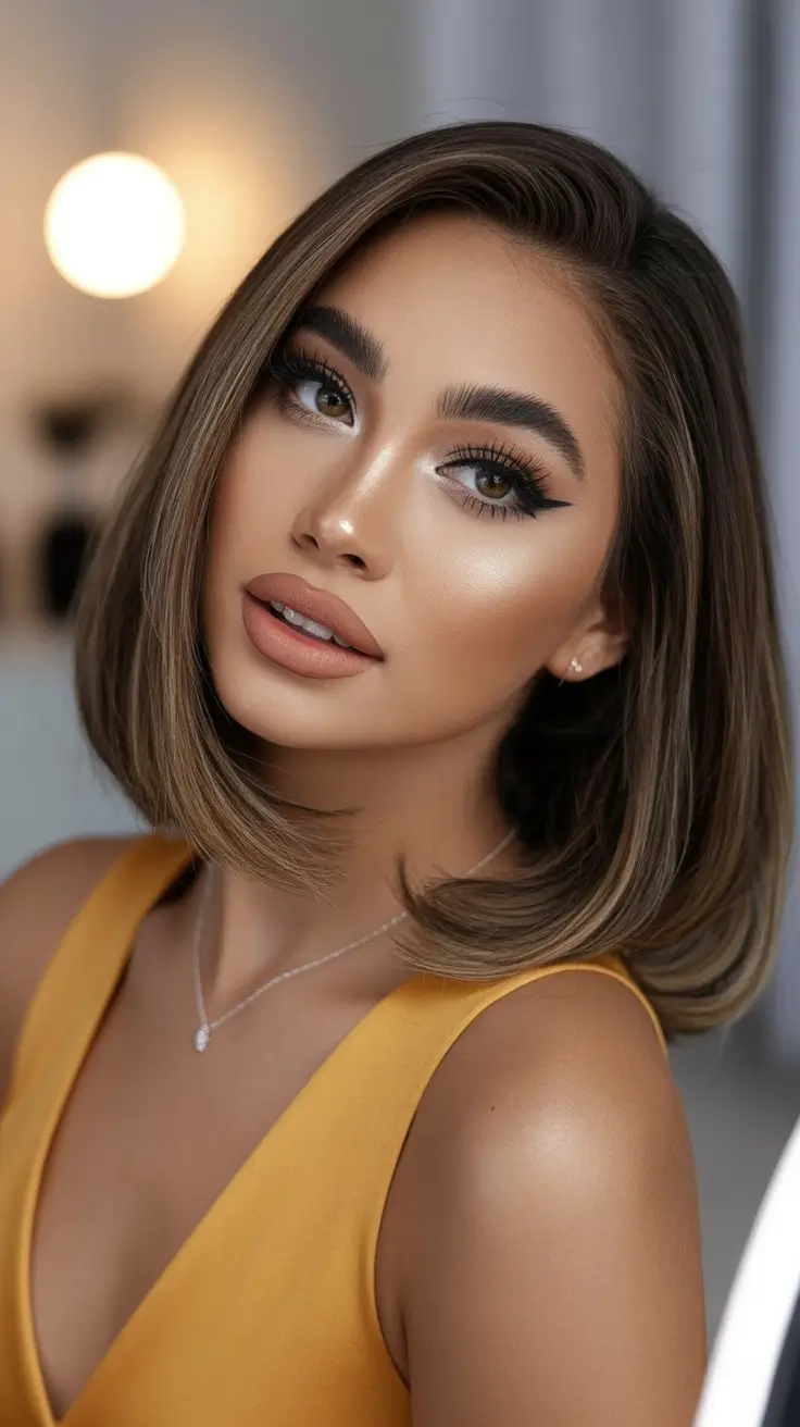 Stylish bob cuts for women 2026 Bronze Contour Bob