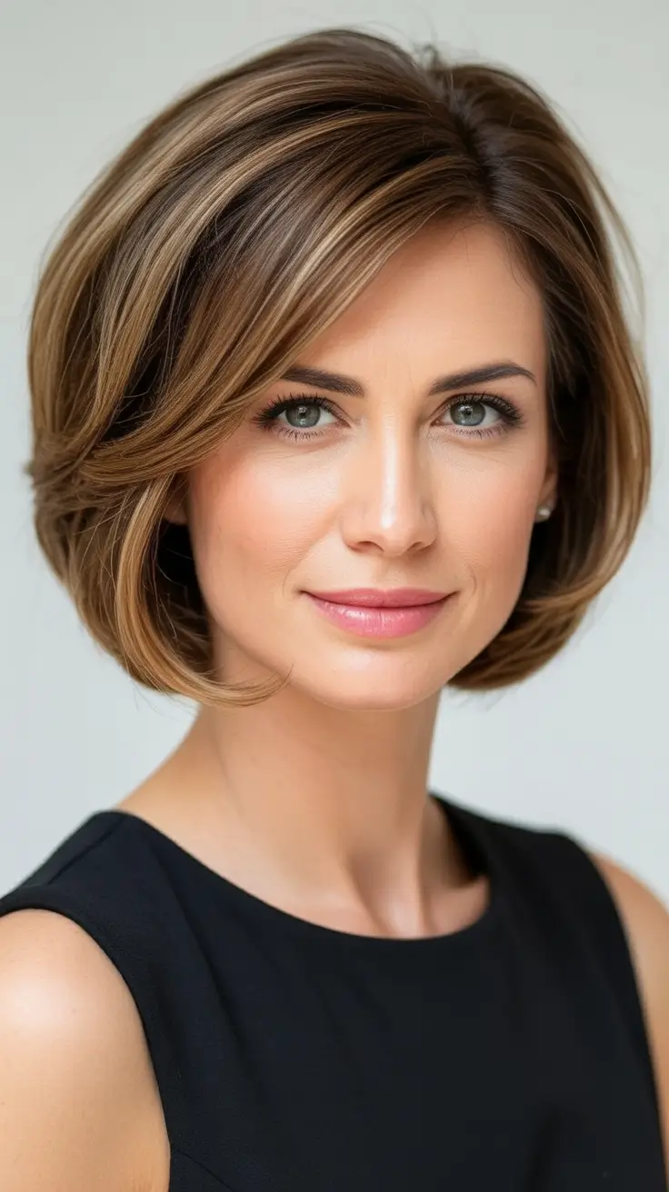Stylish bob cuts for women 2026 Soft Balayage Bob With Volume