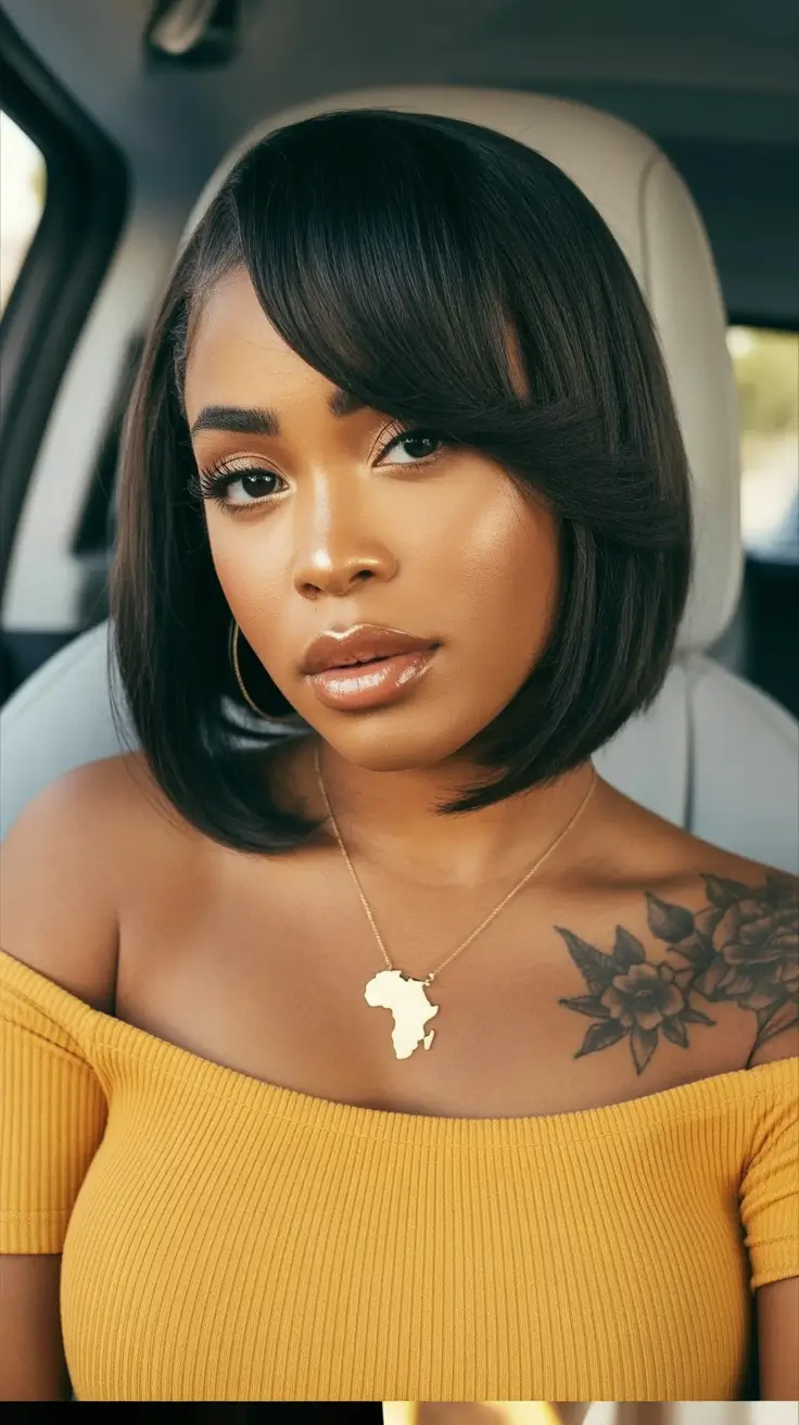 Stylish bob cuts for women 2026 Sleek Chestnut Bob