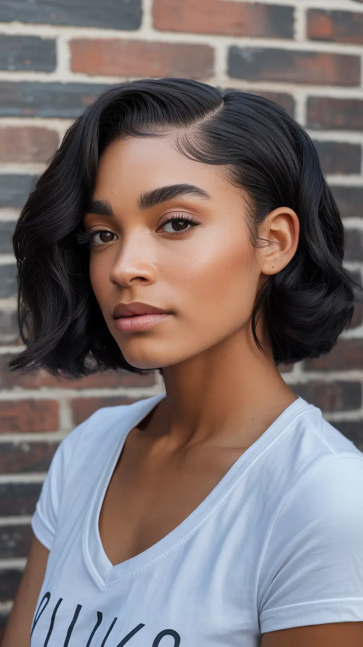 Stylish bob cuts for black women 2026 Soft Side Part Wavy Bob