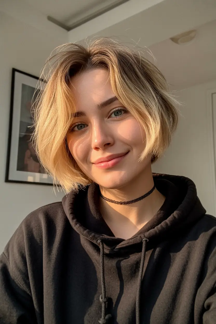 Stylish bob cuts for women 2026 Wavy Sunlit Blonde Bob