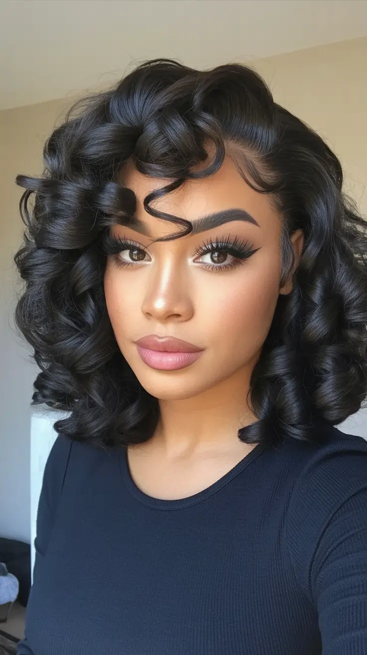 Stylish bob cuts for women 2026 Glossy Sculpted Curls Bob