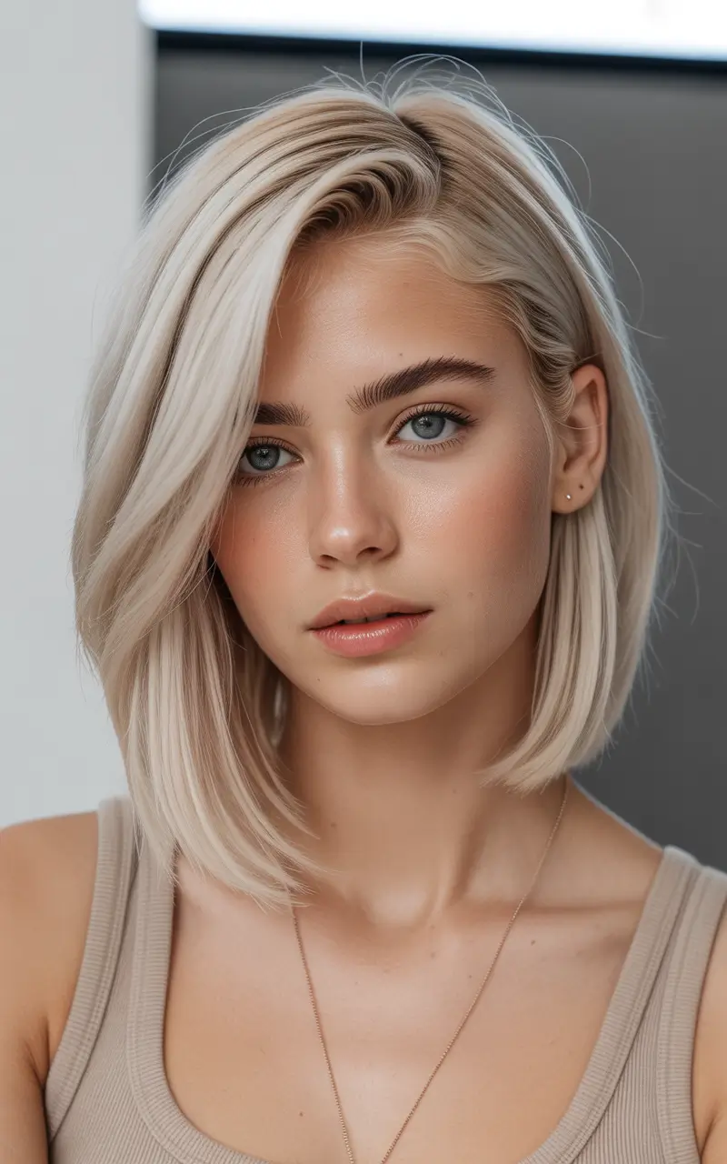 Stylish bob cuts for women 2026 Pearl Blonde Straight Bob