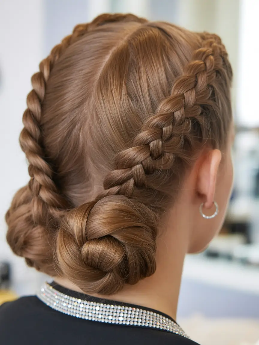 Stylish braid styles 2026 Double Crown Braids