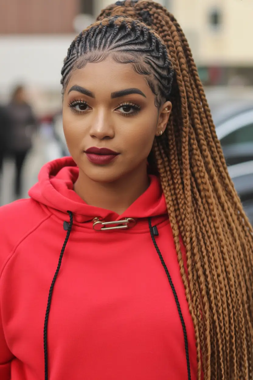 Stylish braid styles 2026 Side Swept Goddess Braids