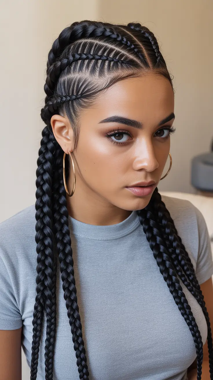 Stylish braid styles 2026 Low Braided Bun