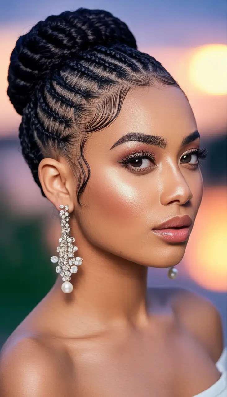 Stylish braid styles 2026 Shuku Updo