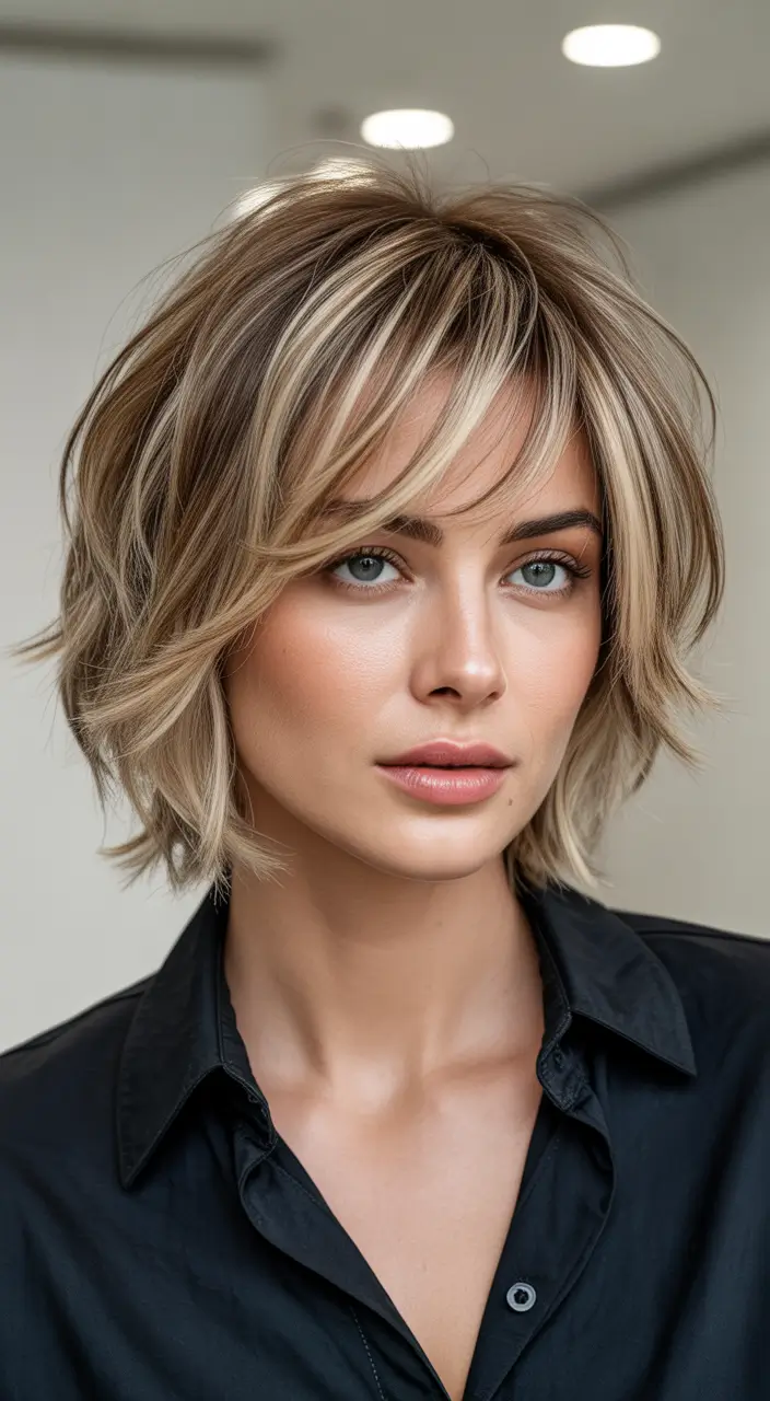 Stylish choppy bob hairstyles 2026 - Classic Blonde Choppy Bob with Clean Lines