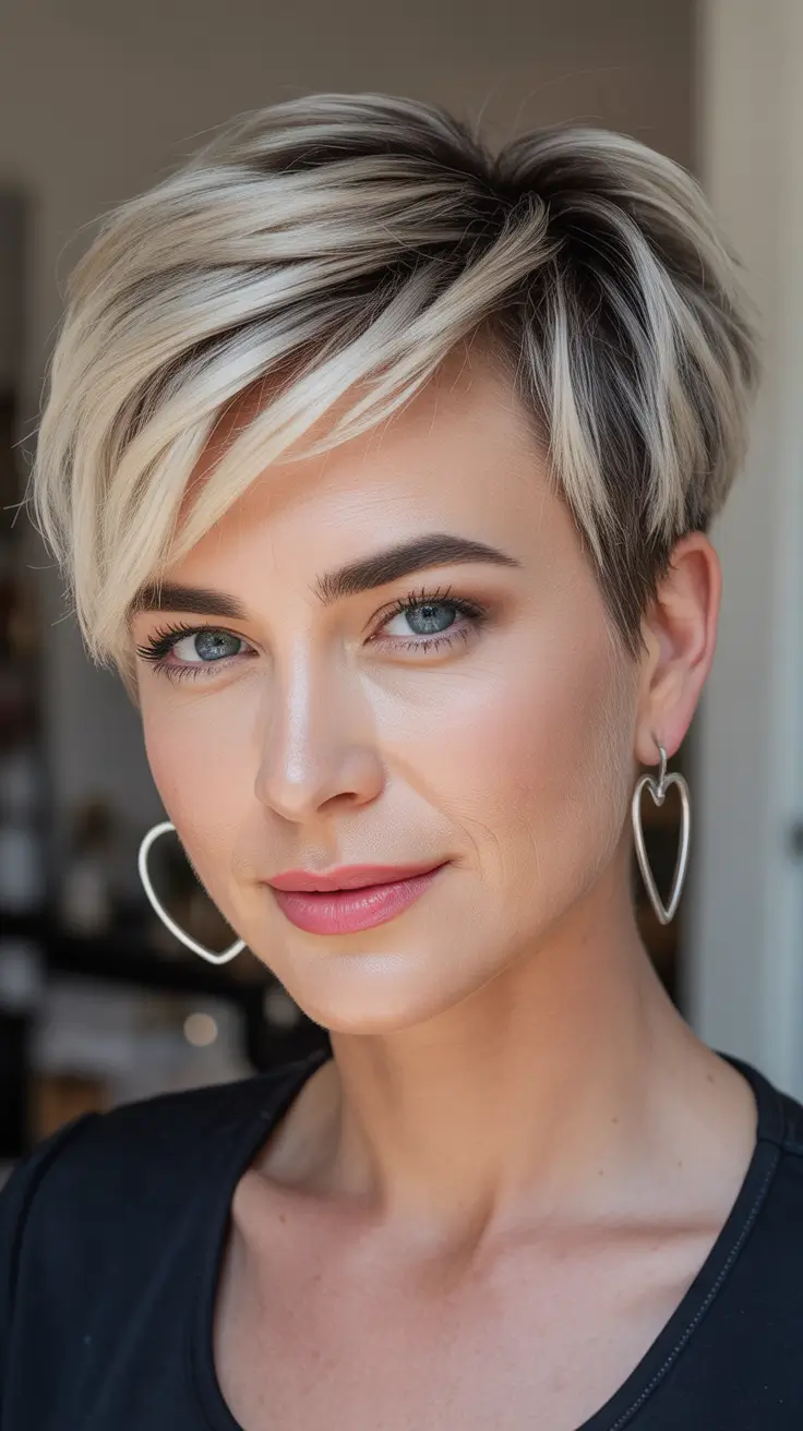 Trendy hairstyles for thick hair 2026 Asymmetrical Short Crop