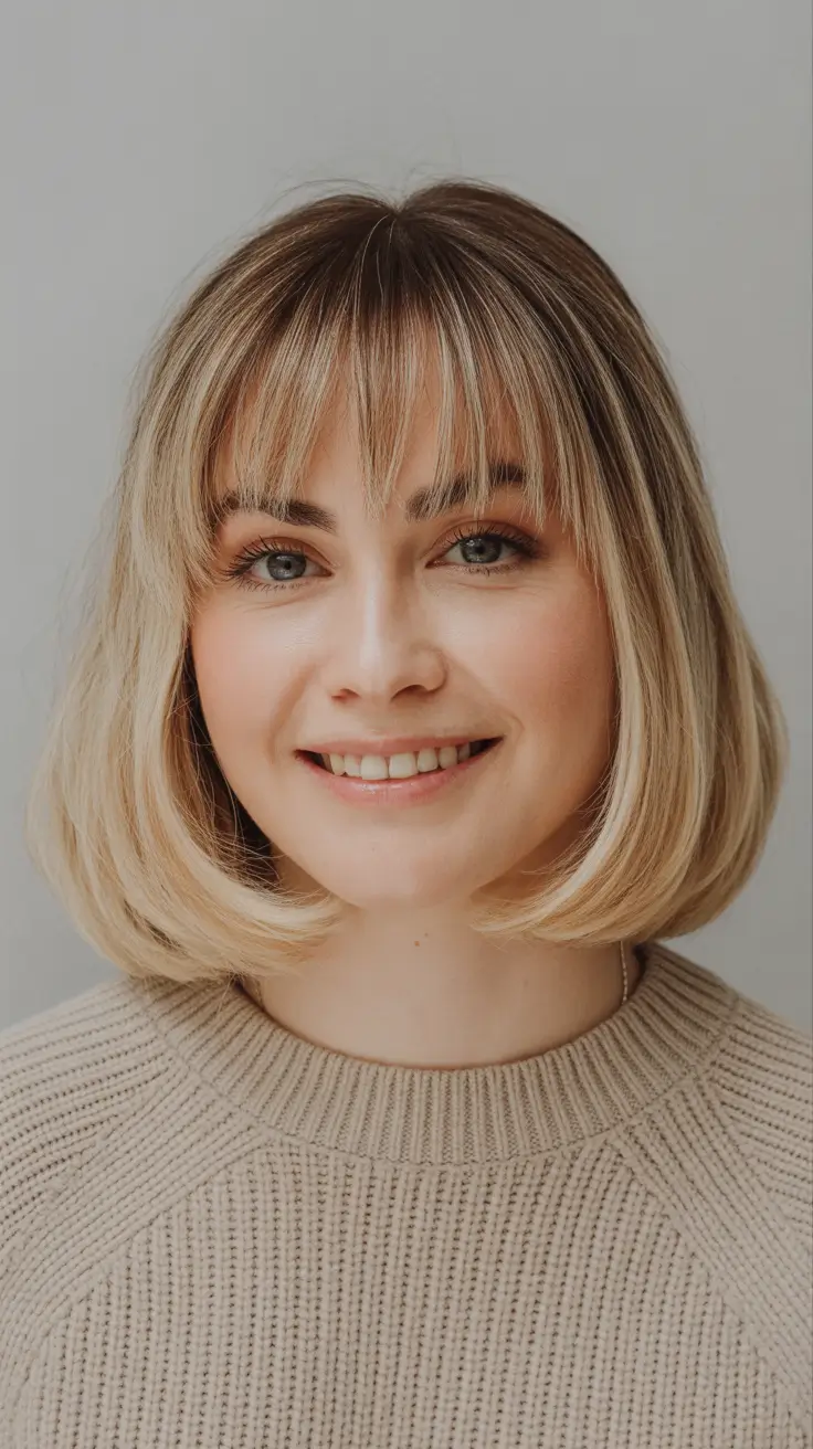 Trendy hairstyles for thick hair 2026 Blunt Lob