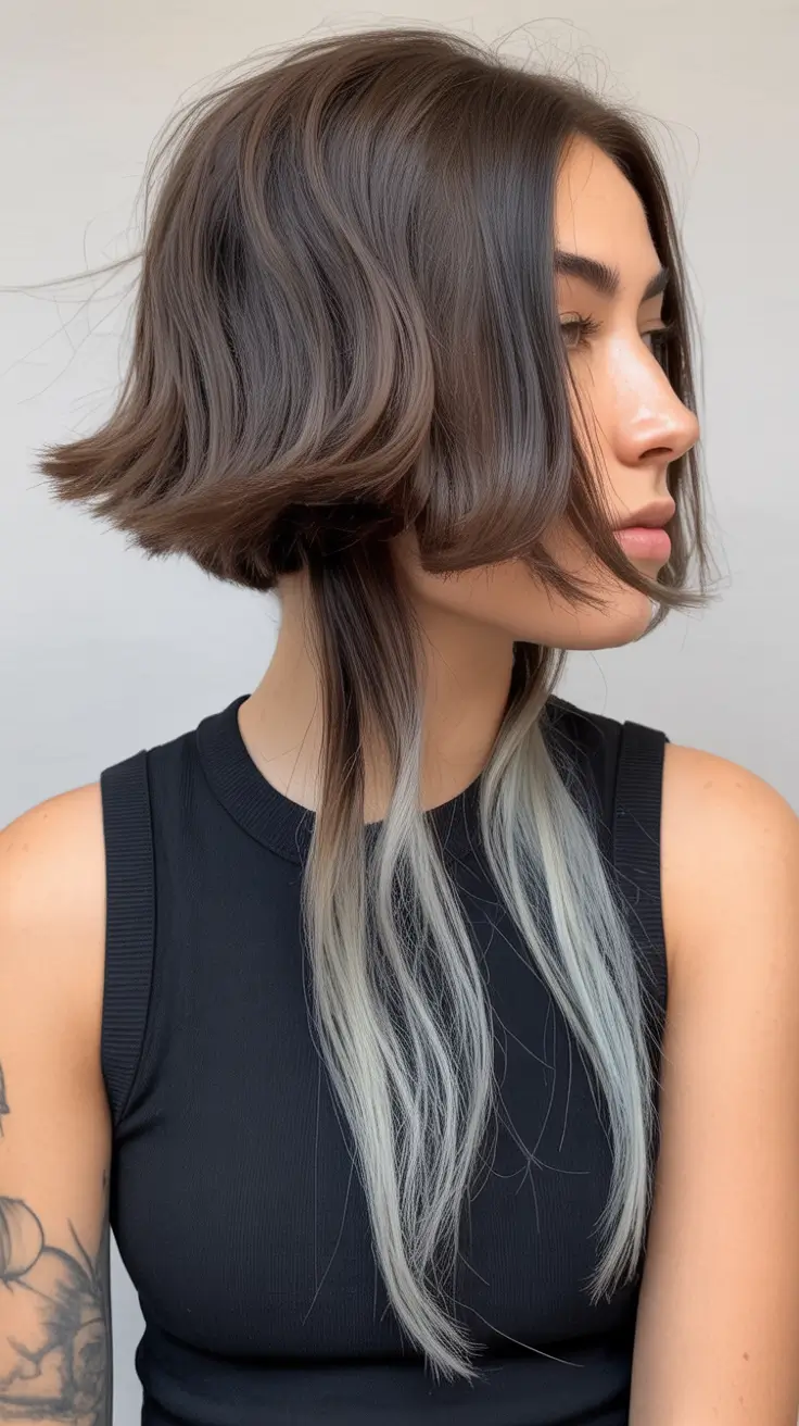 Trendy jellyfish haircut 2026 Soft Brunette Jellyfish With Hidden Length