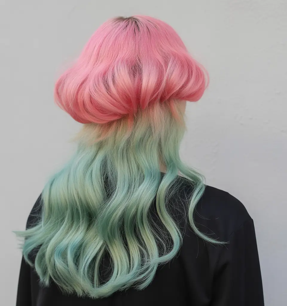 Trendy jellyfish haircut 2026 Pastel Jellyfish With Rounded Crown and Flowing Length