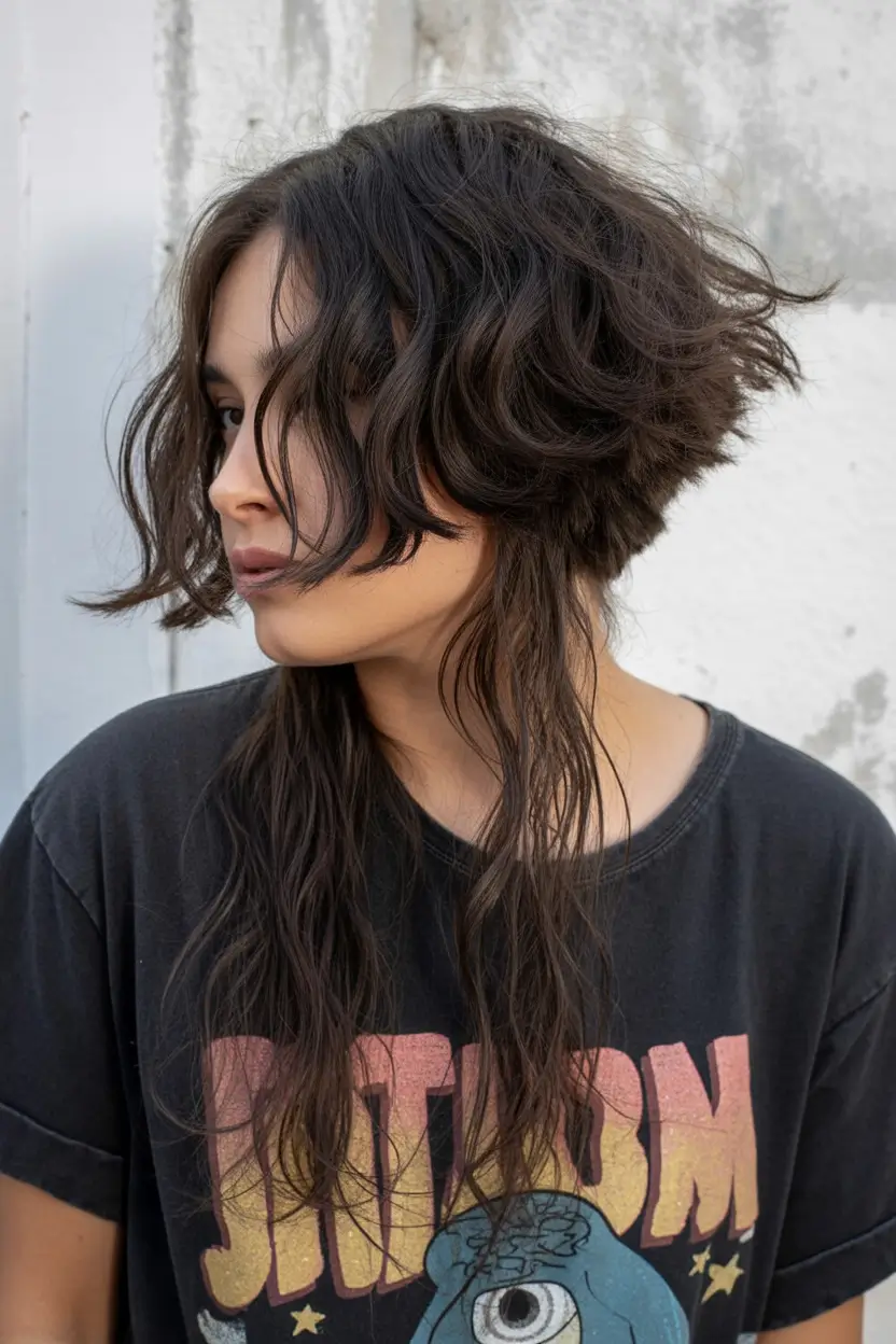 Trendy jellyfish haircut 2026 Textured Jellyfish With Soft Grunge Layers