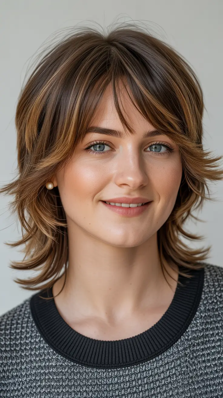 Trendy layered hairstyles 2026 Medium Hair Wavy Layers