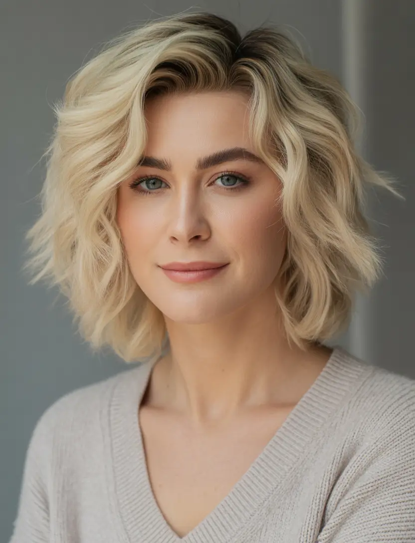 Trendy layered hairstyles 2026 Medium Layers with Curtain Bangs