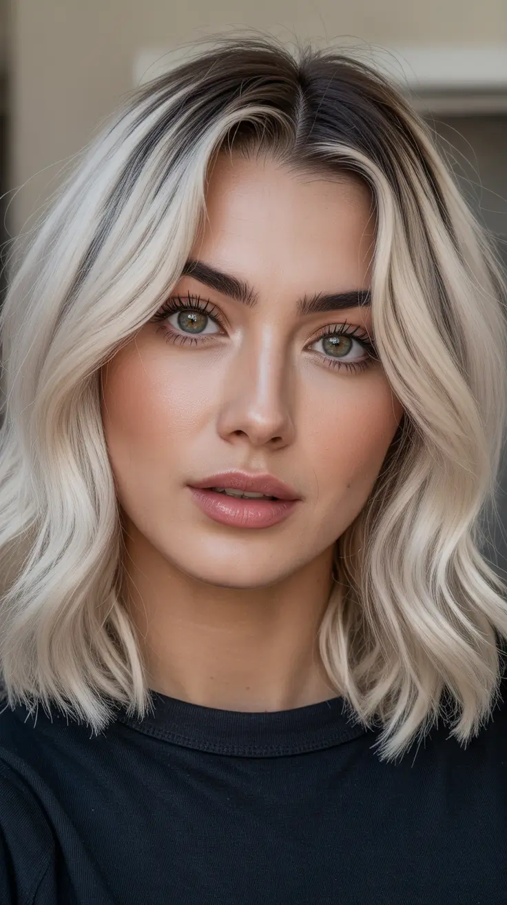 Trendy lob haircuts 2026 Soft Blonde Waves for a Fresh 2026 Lob