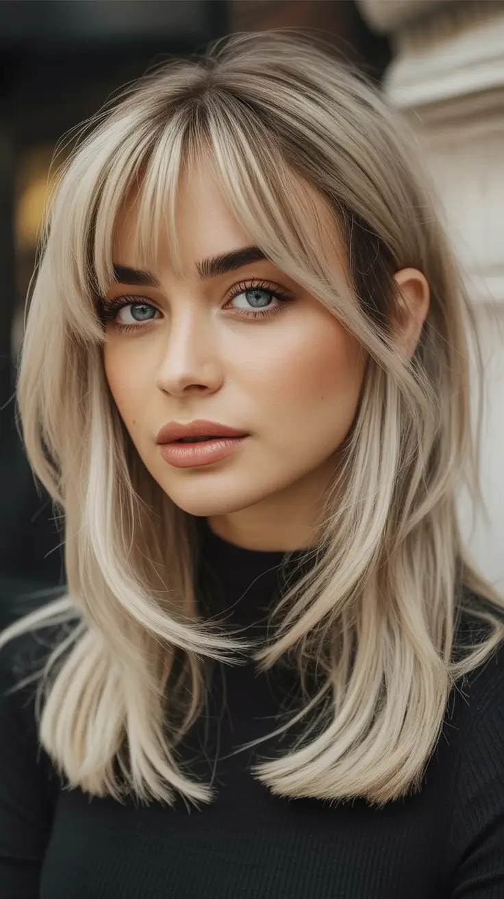 Trendy lob haircuts 2026 Long Curtain-Fringe Lob with Soft Layers