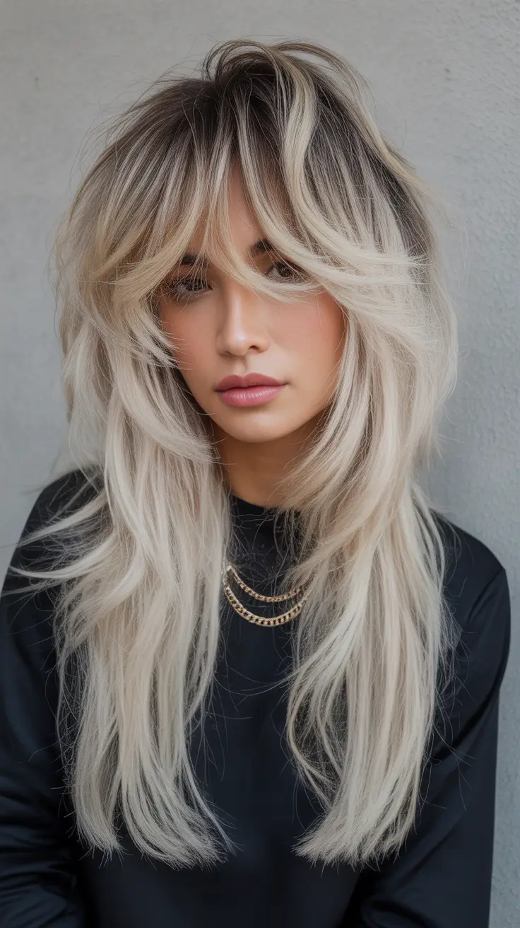 Trendy long hairstyles 2026 Soft Blonde Layers With Airy Curtain Movement