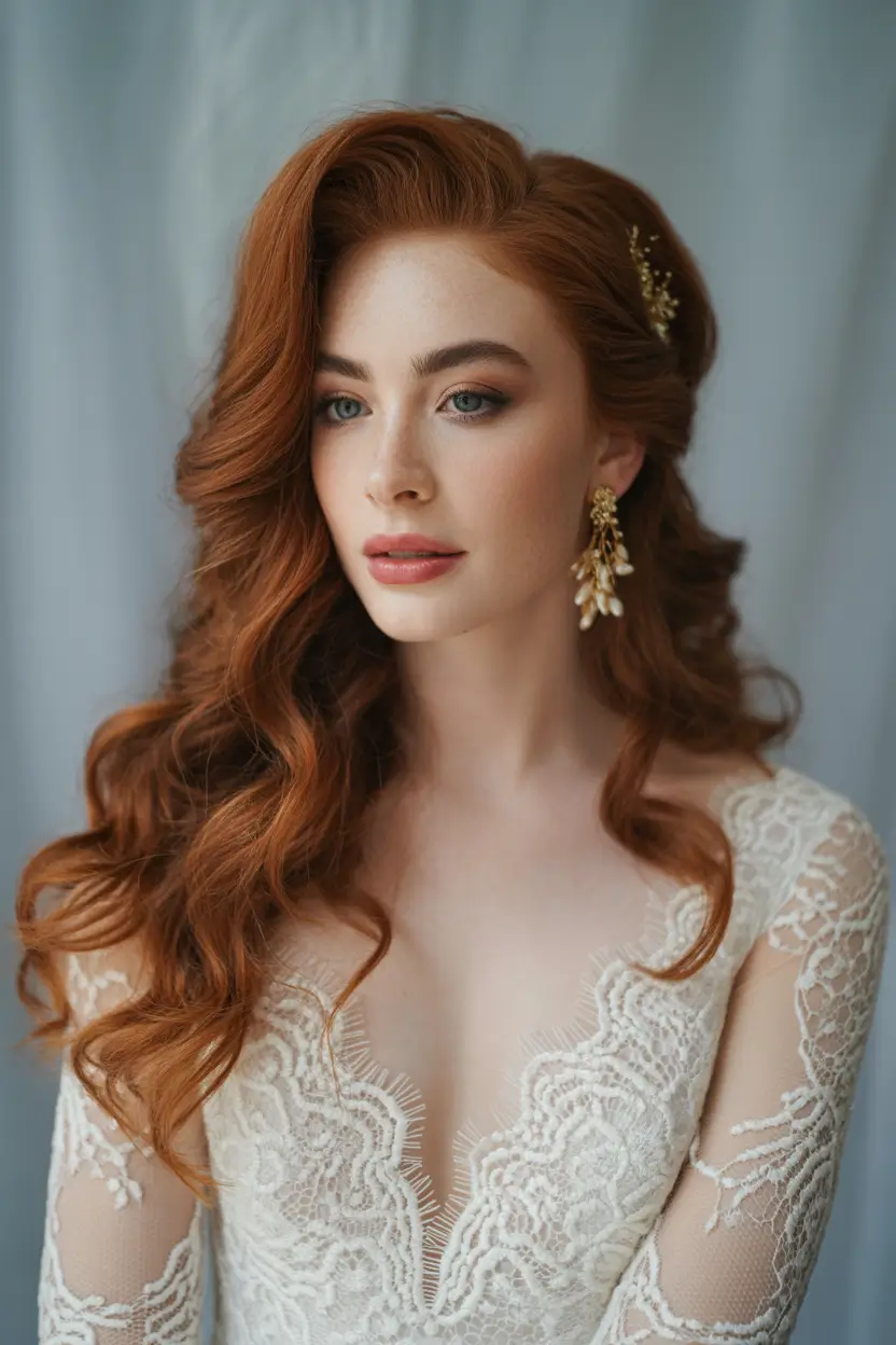 Trendy long hairstyles 2026 Side Swept Waves