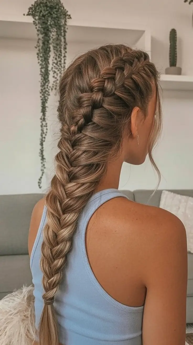 Trendy long hairstyles 2026 Dutch Braid