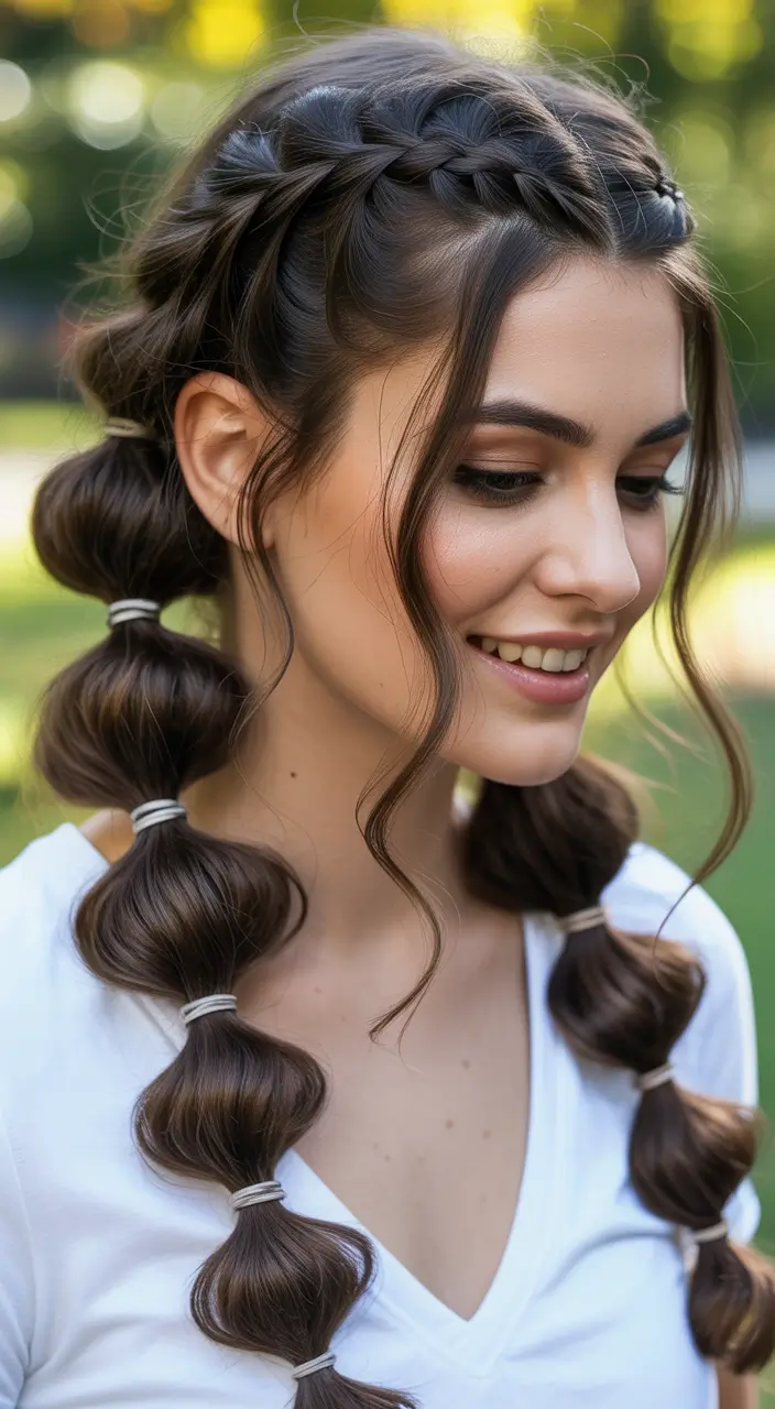 Trendy long hairstyles 2026 Bubble Braids